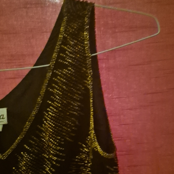 J Kara Black with Gold embellishment in gold Top - Picture 12 of 13